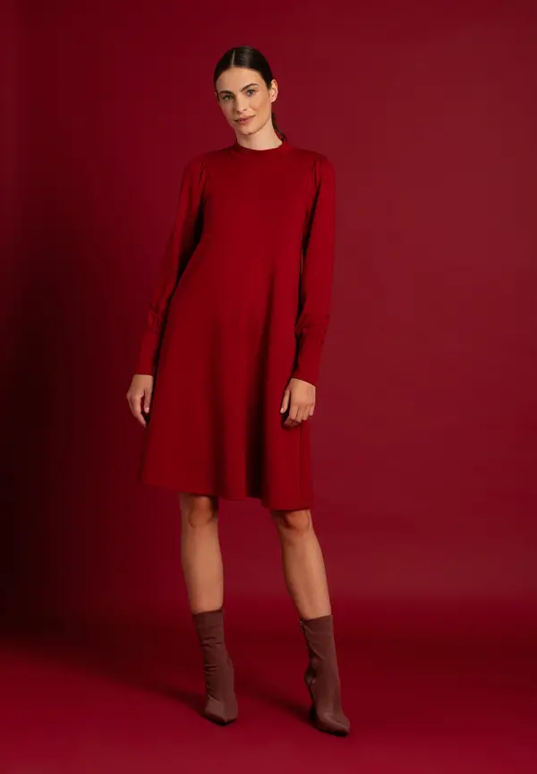 More & More Jerseykleid, rot, Herbst-Kollektion Sonderangebot der Fabrik