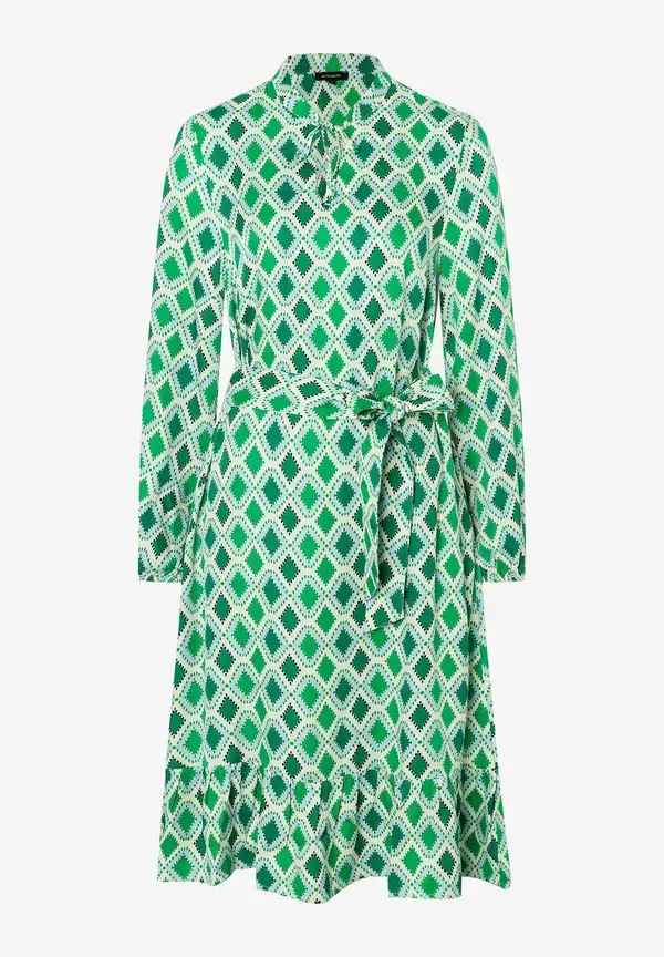 More & More Satinkleid, grafischer Print, Frühjahrs-Kollektion Online