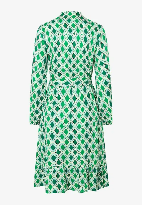 More & More Satinkleid, grafischer Print, Frühjahrs-Kollektion Online