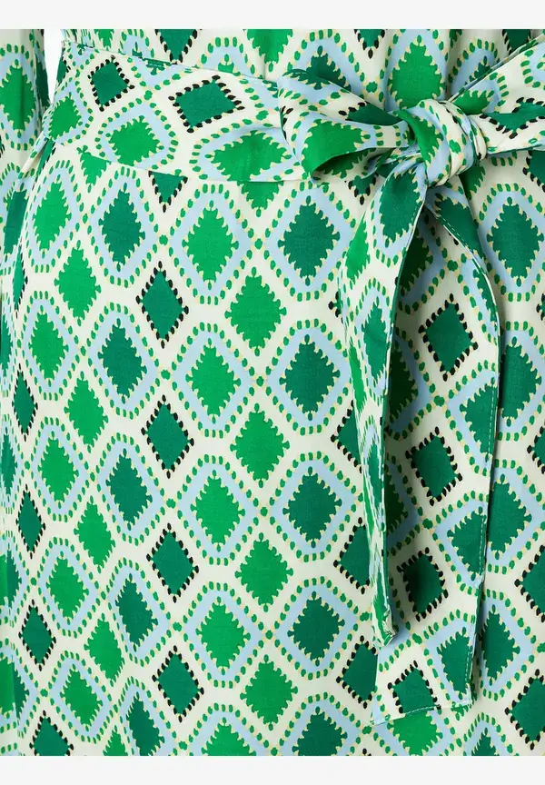More & More Satinkleid, grafischer Print, Frühjahrs-Kollektion Online