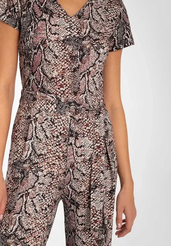 More & More Jersey Jumpsuit, Snakeprint, Herbst-Kollektion Verkauf