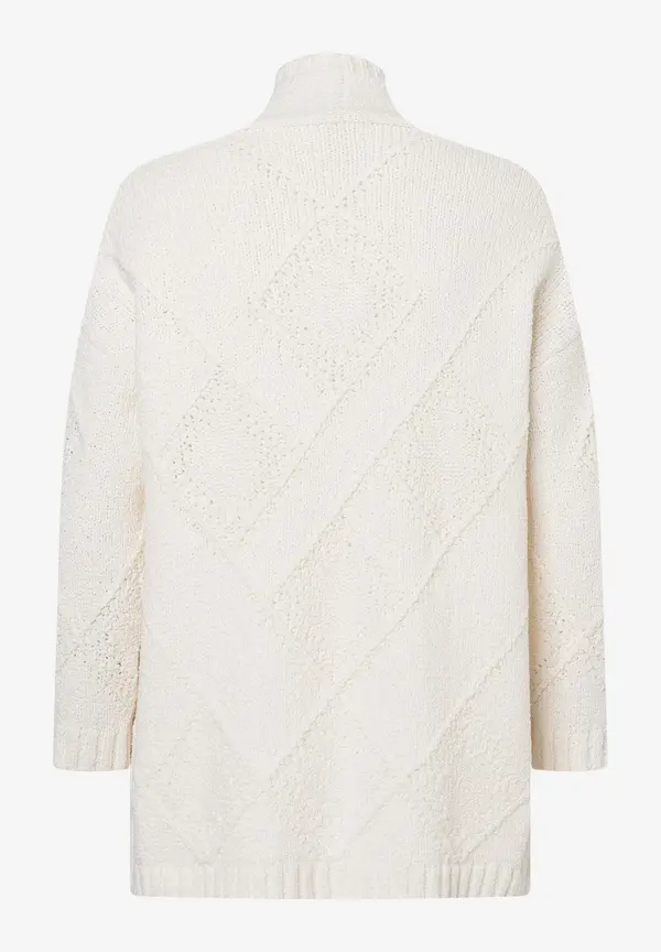 More & More Struktur-Cardigan, eggshell, Frühjahrs-Kollektion im Angebot
