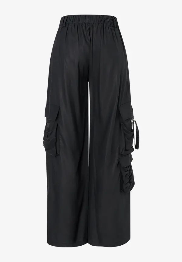 More & More fließende Cargohose, schwarz, Frühjahrs-Kollektion Schlussverkauf