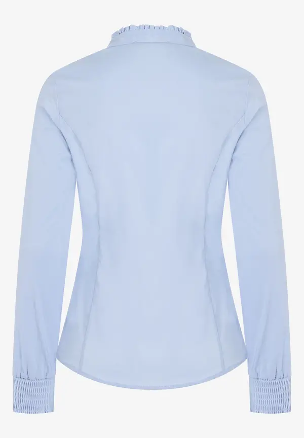 More & More Baumwoll/Stretch Bluse, hellblau, Sommer-Kollektion Fabrikverkauf