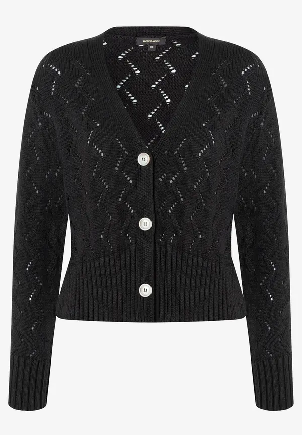 More & More Ajour Cardigan, schwarz, Frühjahrs-Kollektion Meist gekauft
