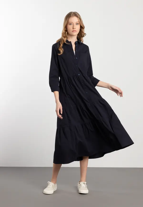 More & More langes Hemdblusenkleid, marine, Frühjahrs-Kollektion Sonderangebot
