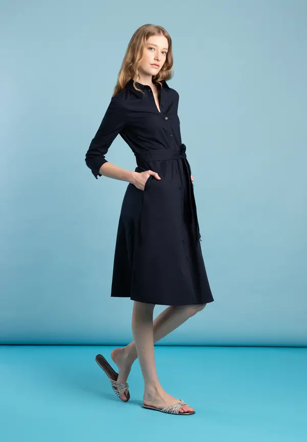More & More Hemdblusenkleid, marine, Frühjahrs-Kollektion Rabatt