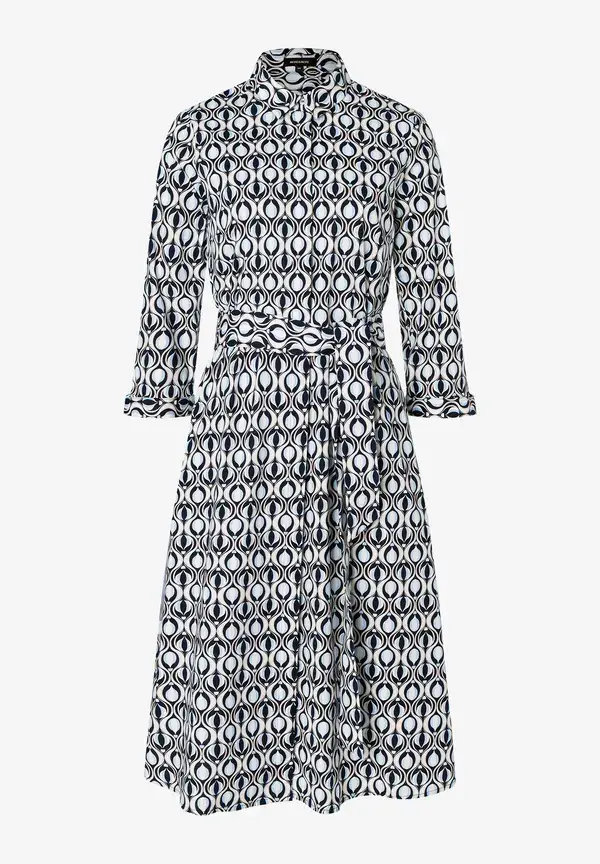 More & More Hemdblusenkleid, grafischer Print, marine/hellblau, Frühjahrs-Kollektion Günstig kaufen