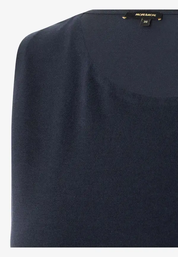More & More Baumwoll/Stretch Top, marine, Frühjahrs-Kollektion Großer Ausverkauf