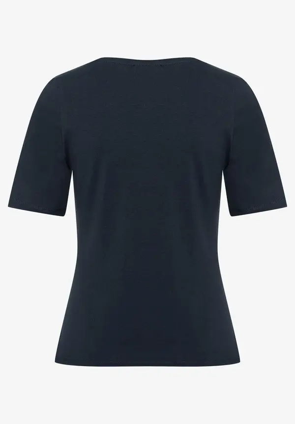 More & More T-Shirt mit U-Boot Ausschnitt, marine, Frühjahrs-Kollektion Preisnachlass