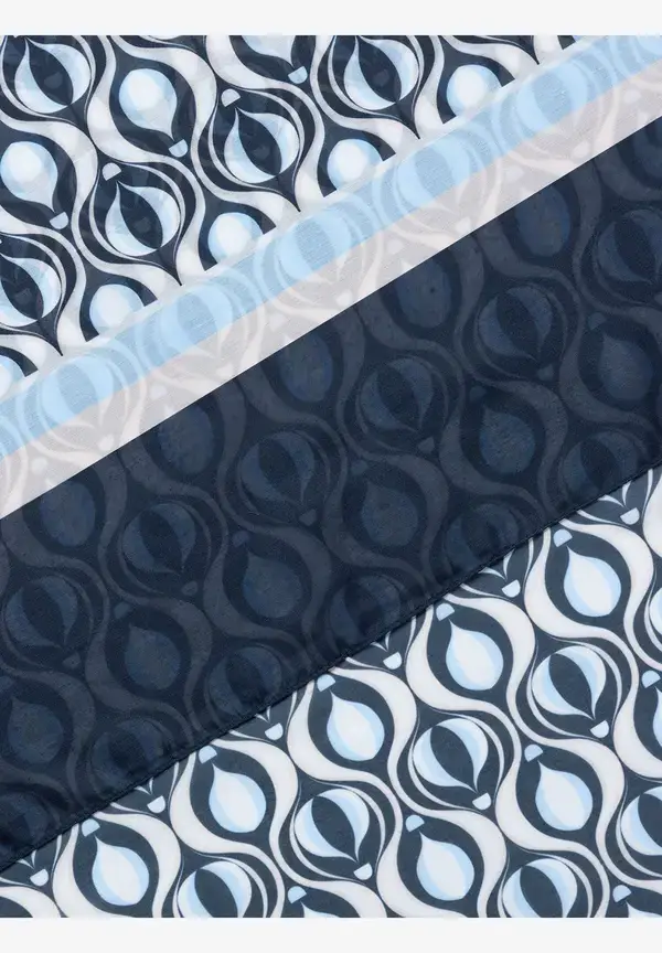 More & More Schal mit grafischem Print, marine/hellblau, Frühjahrs-Kollektion Valentinstagsangebot
