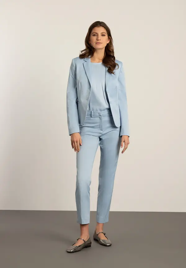More & More Blazer mit feiner Struktur, hellblau, Frühjahrs-Kollektion Online Outlet