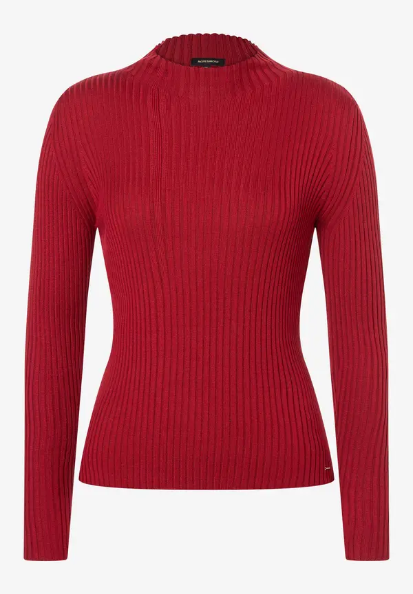 More & More Rippstrick-Pullover, rot, Herbst-Kollektion Räumungsverkauf