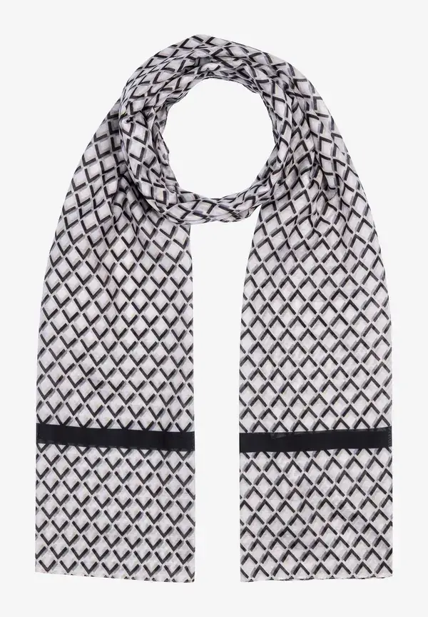 More & More Printschal, schwarz/beige/ecru, Herbst-Kollektion Kauf eins, bekomm eins gratis