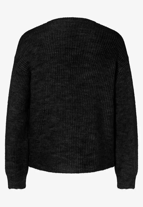 More & More Rippen-Strickjacke, schwarz, Herbst-Kollektion Tiefpreis