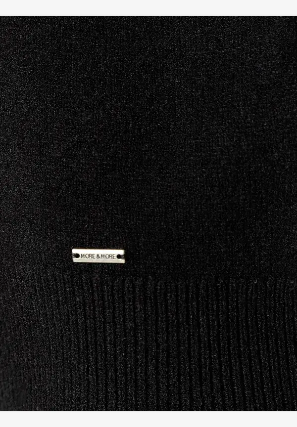 More & More Pullover mit Volantärmel, schwarz, Herbst-Kollektion Wochenangebot
