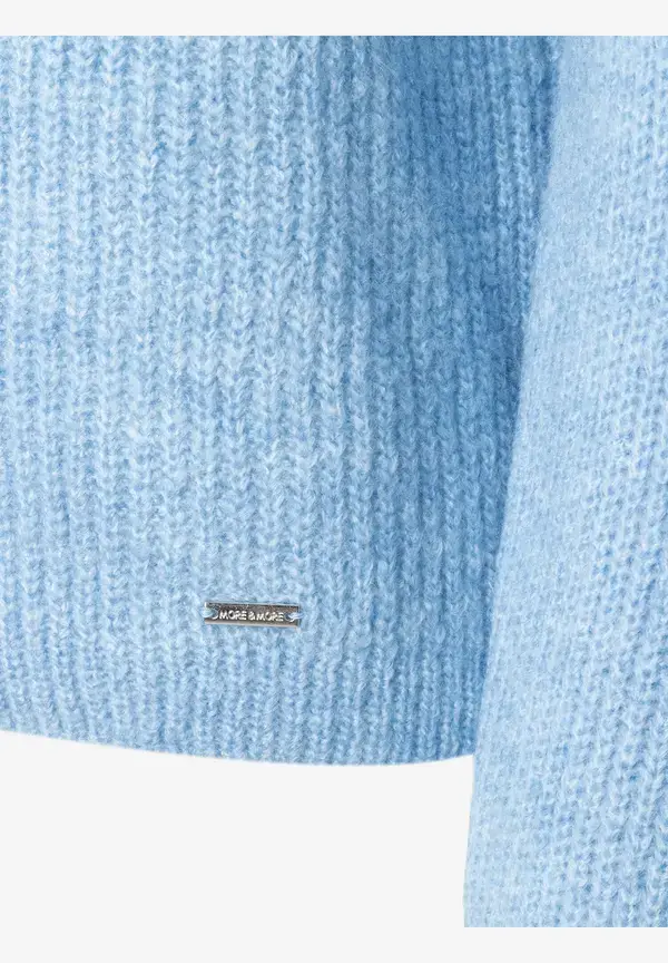 More & More V-Neck Pullover, hellblau, Herbst-Kollektion Begrenzte Freigabe