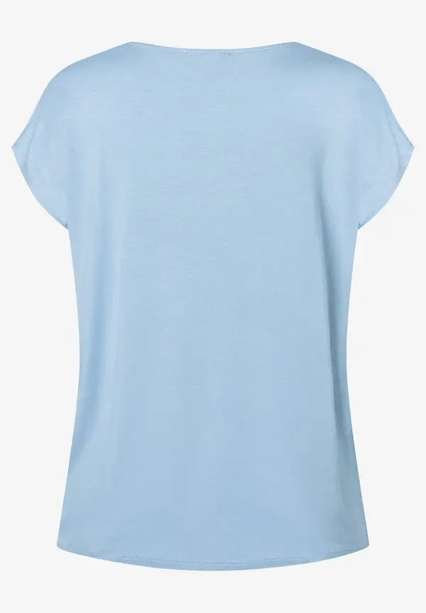 More & More Shirt mit Satinfront, hellblau JETZT KAUFEN