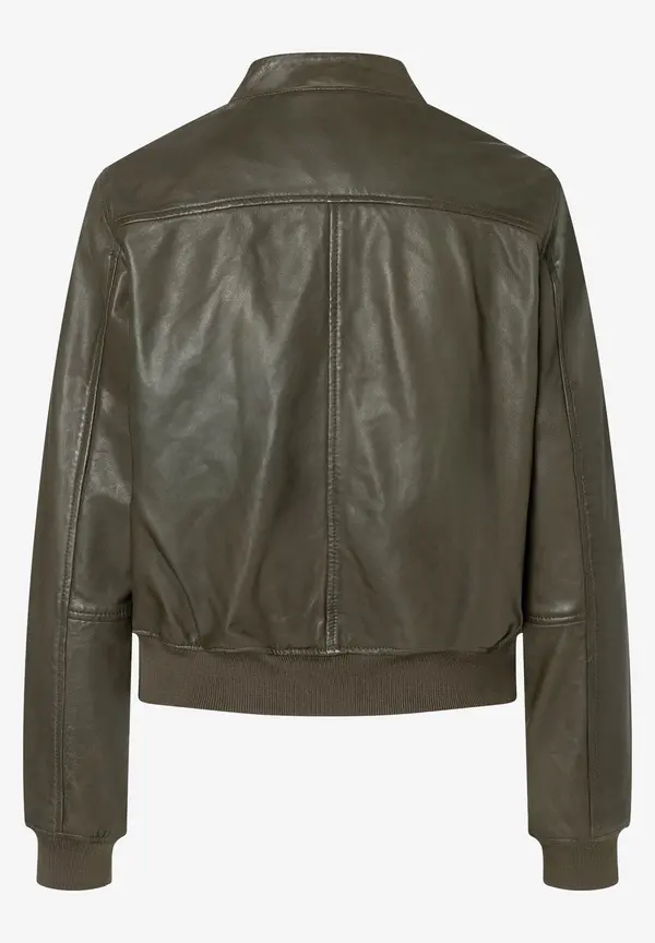 More & More Lederblouson, oliv Zeitbegrenzte Promotion