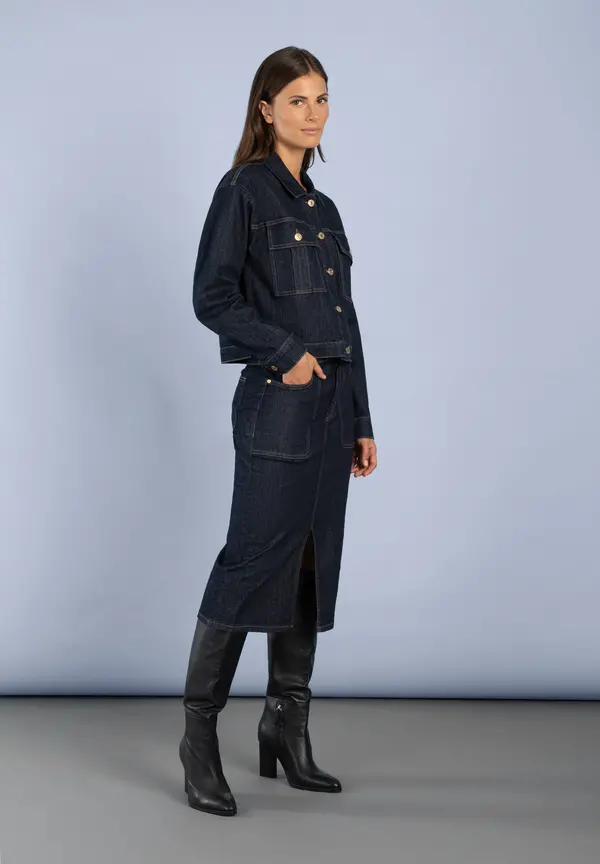 More & More midilanger Denimrock Bis zu 65% Rabatt