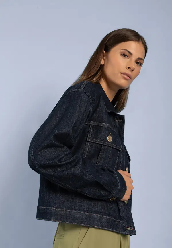 More & More Jeansjacke, dark blue denim Discount Store für neue Produkte