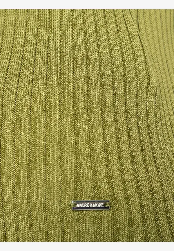 More & More Rippstrick-Pullover, Kurzarm, soft moss green 50% Rabatt mit kostenlosem Versand