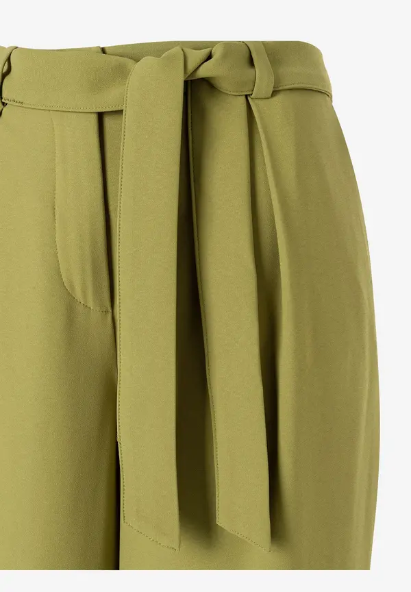 More & More Hose mit Bindegürtel, soft moss green Clearance-Verkauf