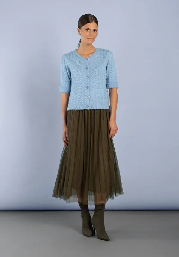More & More Cardigan, Kurzarm, hellblau Online