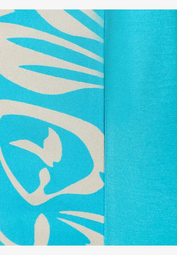 More & More Blusenshirt, abstrakter Flowerprint, Frühjahrs-Kollektion Schlussverkauf