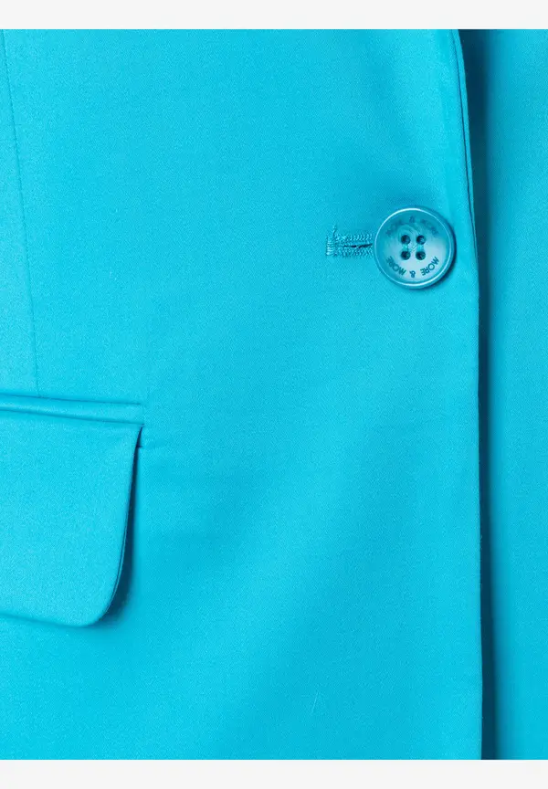 More & More Baumwoll-Satin Blazer, türkis, Frühjahrs-Kollektion Blitzverkäufe
