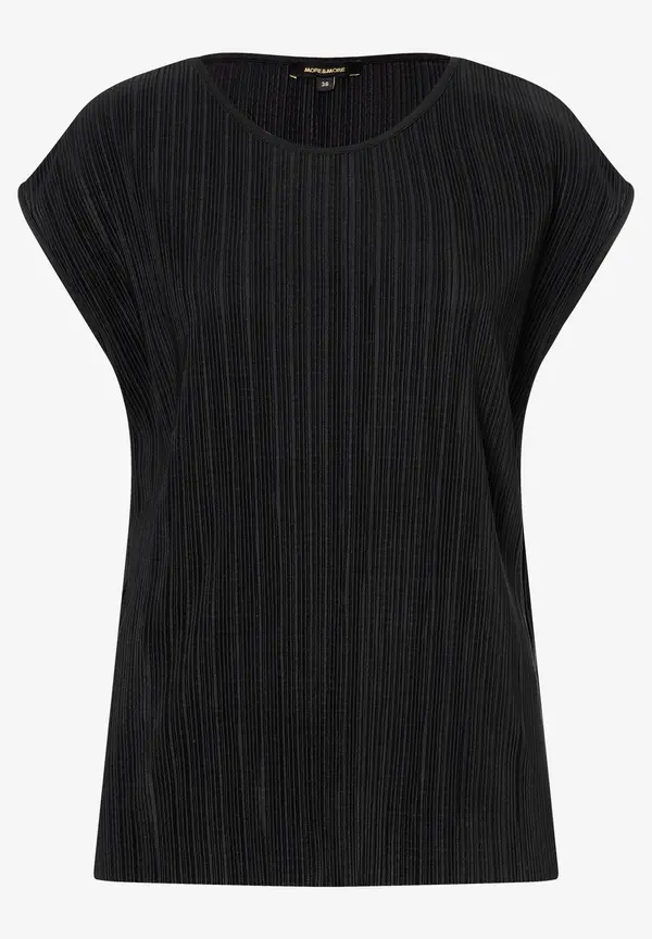 More & More Plisséeshirt, schwarz, Frühjahrs-Kollektion Begrenztes Angebot