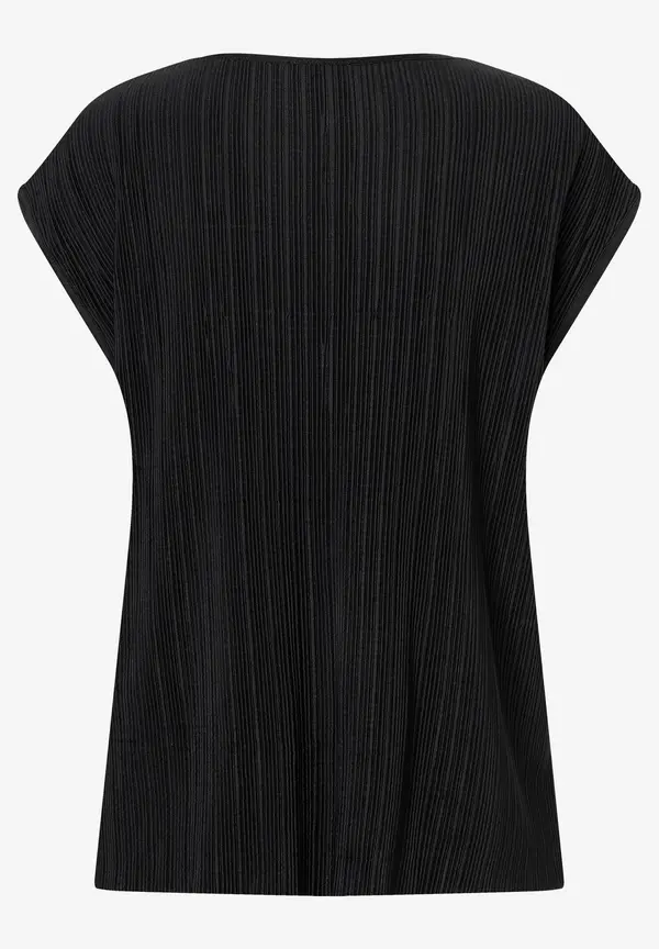 More & More Plisséeshirt, schwarz, Frühjahrs-Kollektion Begrenztes Angebot