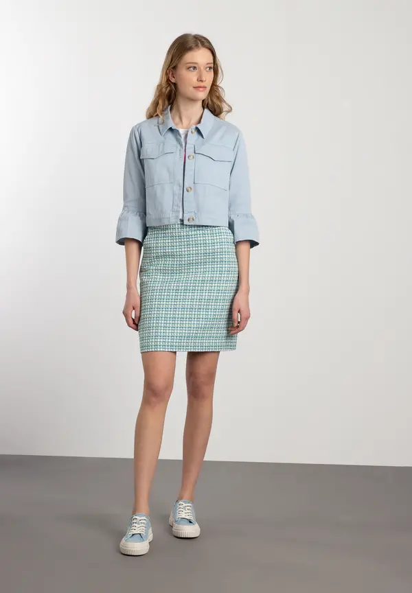 More & More Colored Denim Jacke, light skyblue, Frühjahrs-Kollektion Preisnachlass