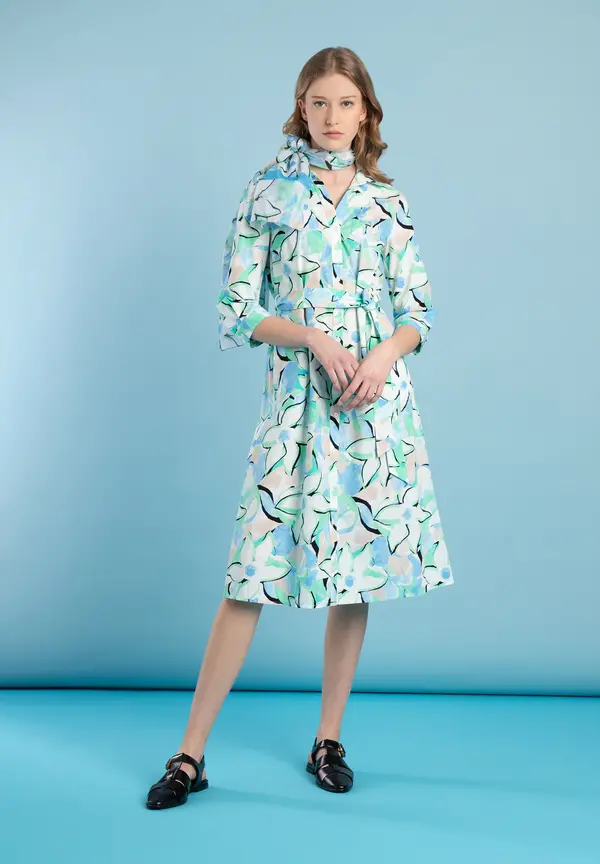 More & More Hemdblusenkleid, Blumenprint, Frühjahrs-Kollektion Top Angebot
