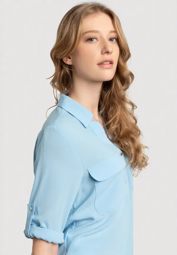 More & More Sportive Bluse, light skyblue, Frühjahrs-Kollektion Große Rabatte
