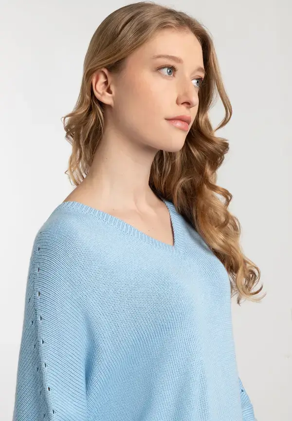 More & More Pullover mit V-Ausschnitt, light skyblue, Frühjahrs-Kollektion Bestseller