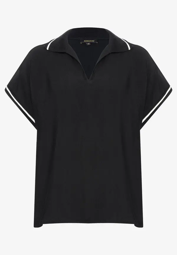 More & More Polo-Bluse, schwarz, Frühjahrs-Kollektion Kauf eins, bekomm eins gratis