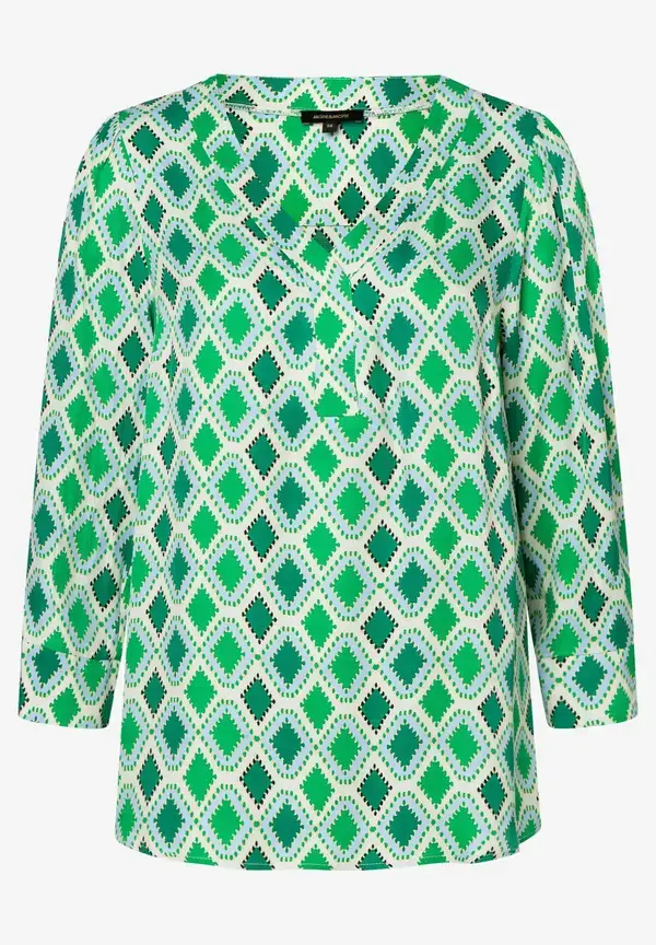 More & More Satinbluse, grafischer Print, Frühjahrs-Kollektion Tägliche Deals