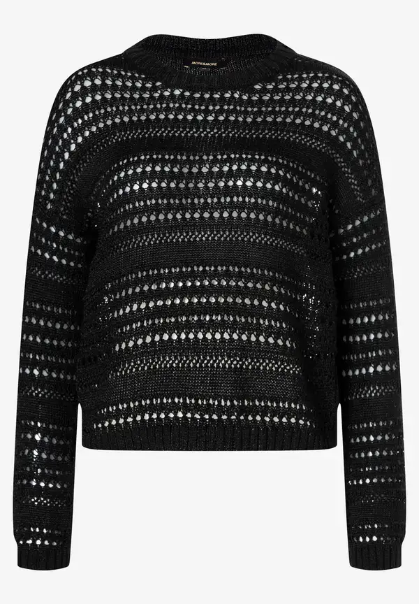 More & More Ajour-Pullover, schwarz, Frühjahrs-Kollektion Riesige Ersparnisse