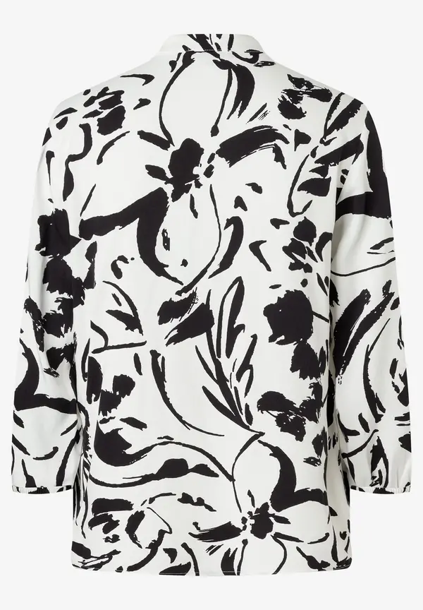 More & More Printbluse, schwarz/ecru, Frühjahrs-Kollektion Tiefpreis