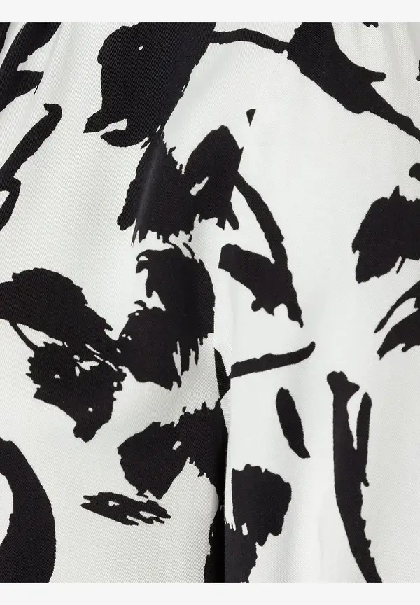 More & More Printbluse, schwarz/ecru, Frühjahrs-Kollektion Tiefpreis