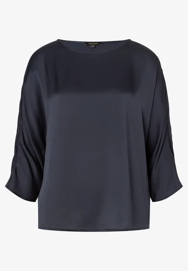 More & More Satinbluse, marine Black Friday Preise