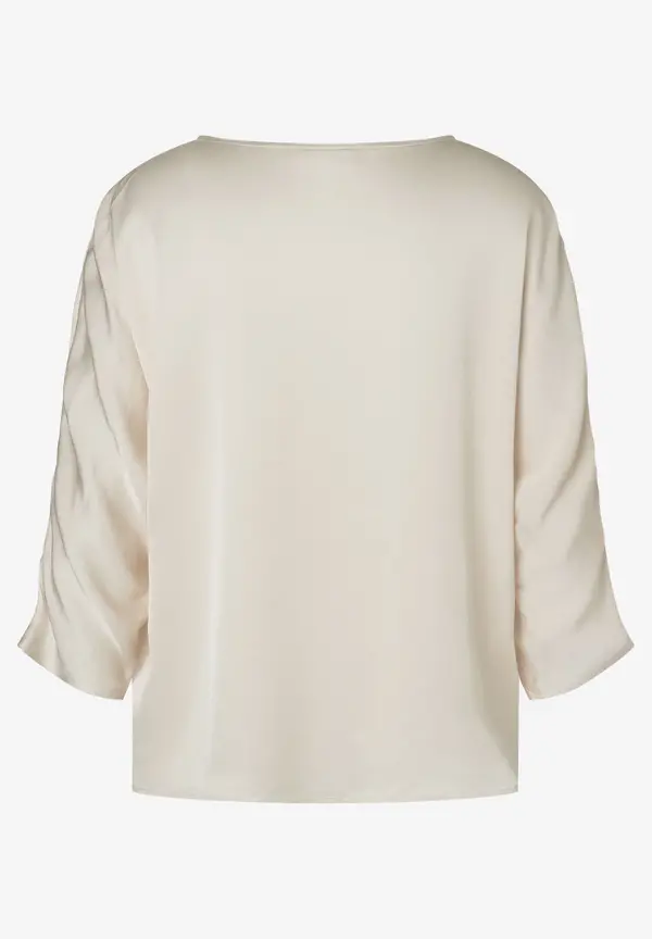 More & More Satinbluse, powder creme 2025