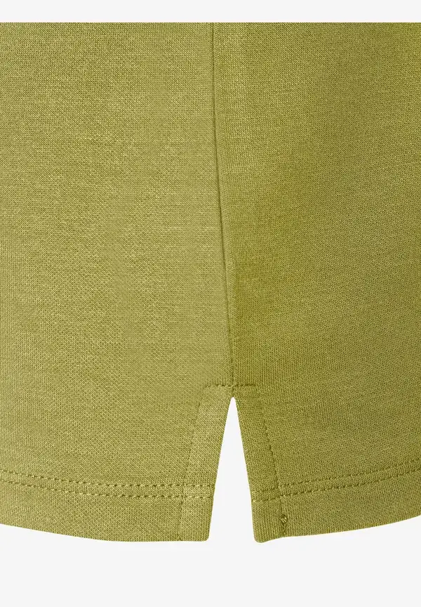 More & More T-Shirt mit Zierkante, soft moss green Outlet