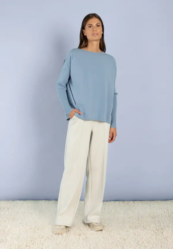More & More Pullover, hellblau Verkauf
