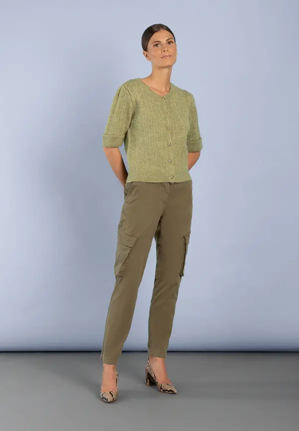 More & More Cardigan, Kurzarm, soft moss green Angebote