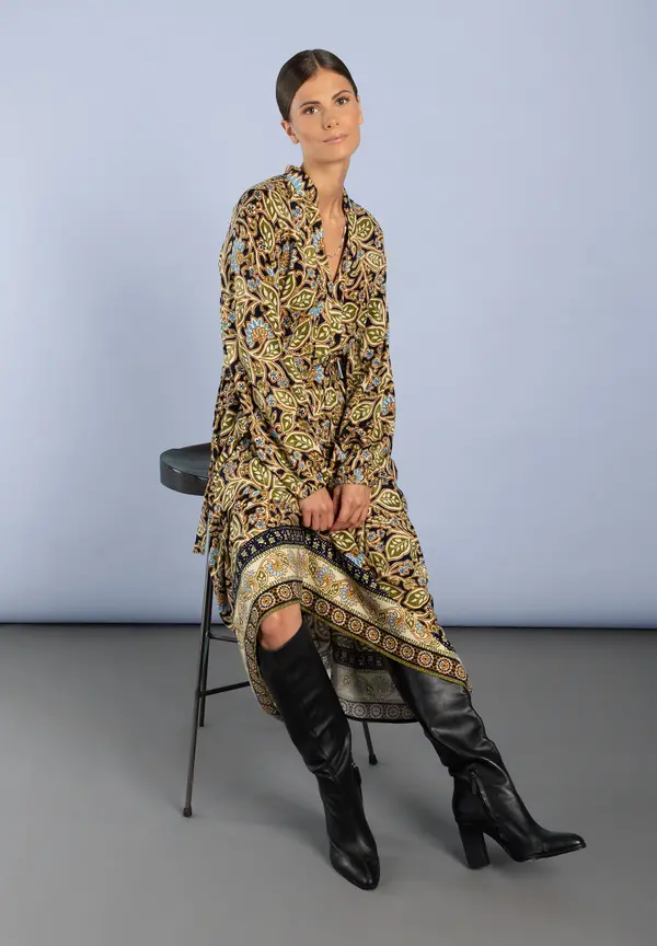 More & More Maxikleid, Ornament-Print Limitierter Zeitrabatt