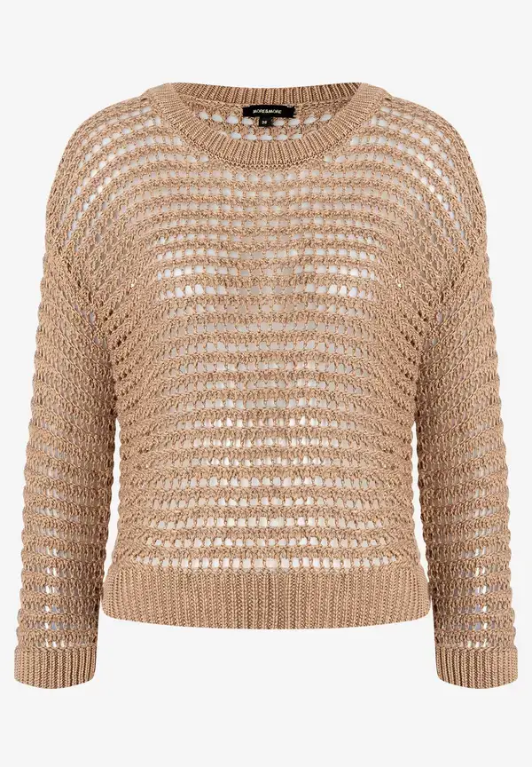 More & More Ajour Pullover, soft toffee, Sommer-Kollektion Online Shopping