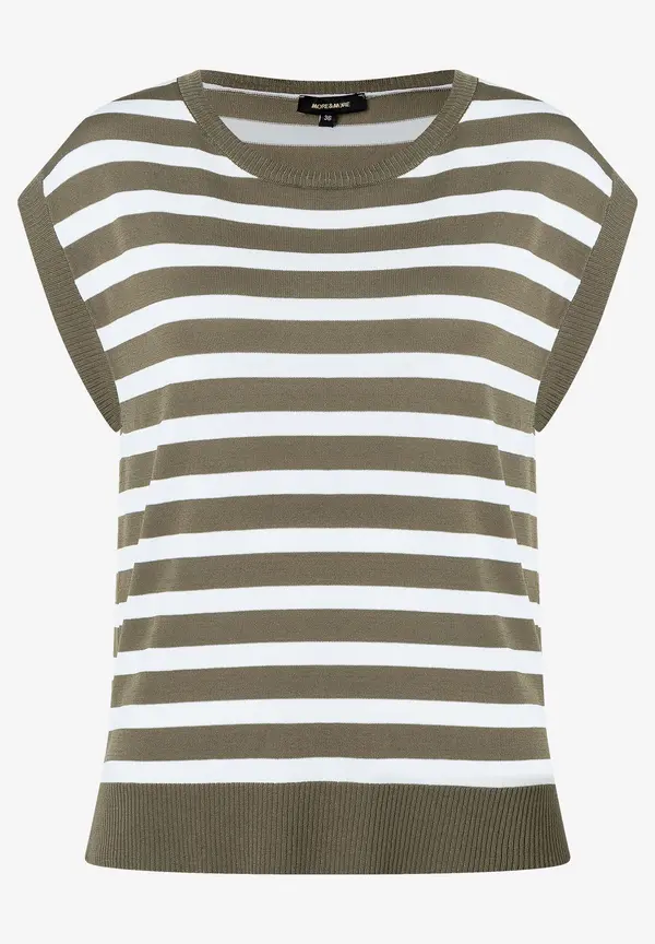 More & More Pullunder, khaki/weiß gestreift, Sommer-Kollektion Saisonschlussverkauf