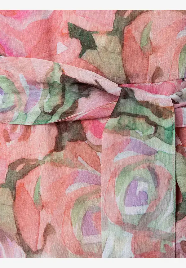 More & More Chiffonkleid, Rosenprint, Sommer-Kollektion Zeitlich begrenztes Angebot